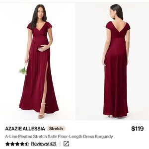 Azazie Allessia Burgundy Maxi Dress